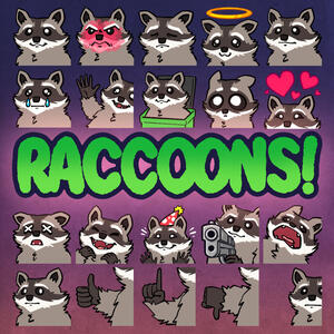 Raccoons Emoji Pack!